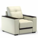 White eco-leather armchair