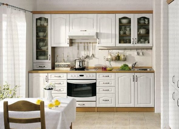 White kitchen units