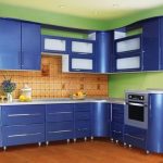 Blue kitchen set
