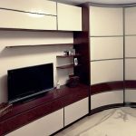 Practical radius cabinets in the interior