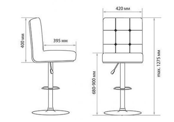 Bar stool dimensions