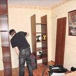 Assembling the built-in wardrobe compartment