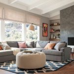 Gray sofa sa living room