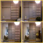 Wardrobe with hands of plasterboard