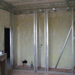 Cabinet in plasterboard wall