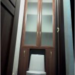 Toilet closet with frosted glass