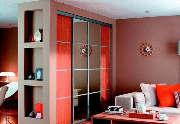 Wardrobes in the decor of a modern apartment