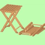 Folding wooden chair
