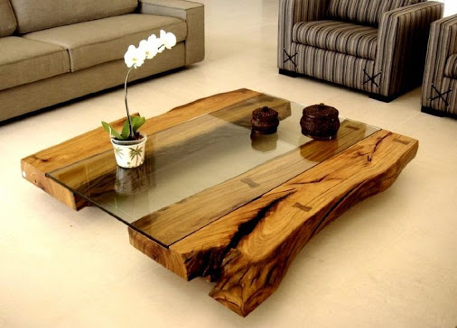 stół z drewna i szkła
