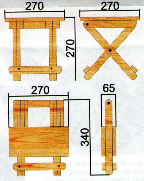 Chair folding do-it-yourself drawings