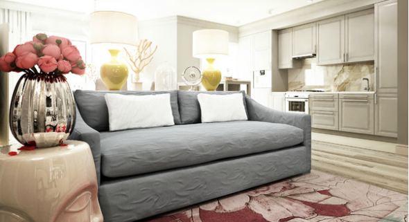 Light gray sofa