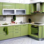 Corner kitchen set for small kitchens