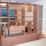 A cabinet can be installed as a partition.