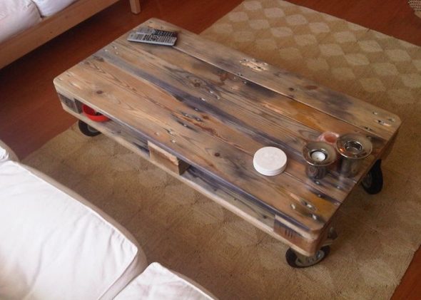 Coffee table do it yourself from pallets