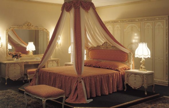 canopy dome over the bed