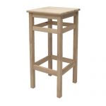 tabouret de bar en bois de couleur claire