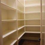 white shelves in the pantry