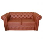 straight eco-leather sofa