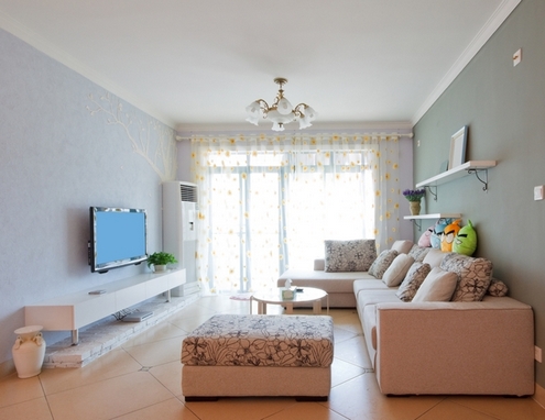 hugis-parihaba na living room design