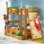 bunk bed na may slide