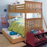 light colored bunk bed