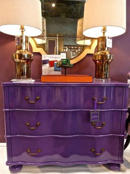 purple chest of drawers