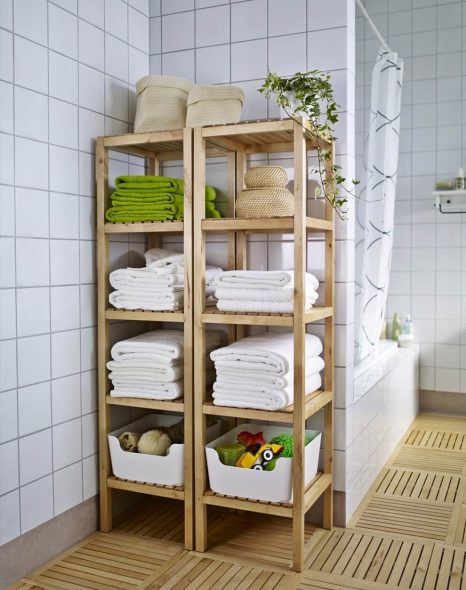 wood shelf for bathroom