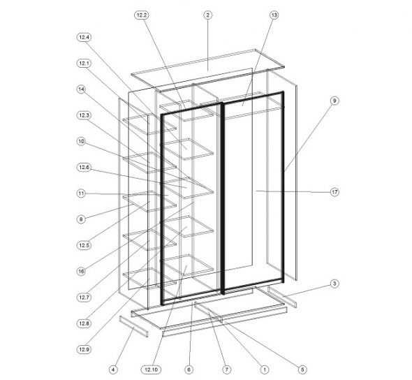cabinet body compartment - shema assembly