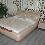 leather modern bed
