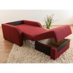 burgundy chair-bed