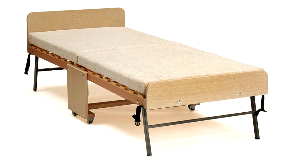 folding bed on slats