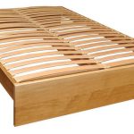 bed with orthopedic wooden base