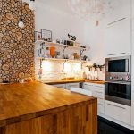 wooden kitchen countertop
