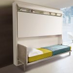 Single folding bed in the interior