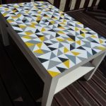 mosaic table staining