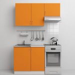 narančasti kuhinjski set