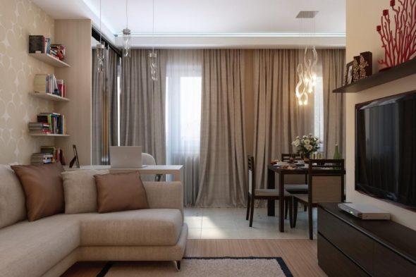 arrange the furniture in the apartment