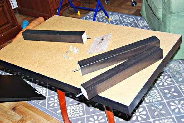 disassembled table