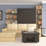 wardrobe bed-sofa transpormer sa disenyo ng kuwarto