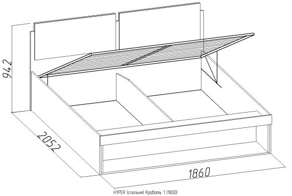 bed plan with lifting mechanism