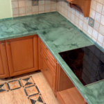 table top green marble