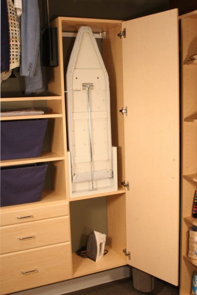 built-in na closet folding ironing board