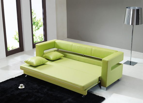 yeşil deri kanepe