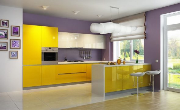 geltona virtuvė