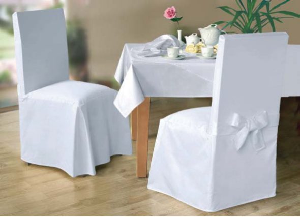 White chair covers