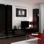 Black Glossy Living Room Furniture