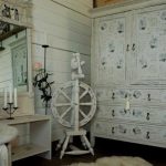 Decoupage furniture in vintage style