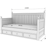 Wooden children's beds drawing