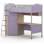 Children's bed an attic for the girl