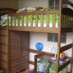 Children's bed - wooden loft